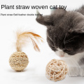 Spot Ohlesale Contare-Corder Plant Plant Stoupe Bell Double Ball Vine Bal Play с кошкой Zihi Toy Ball Toy Cat Toy